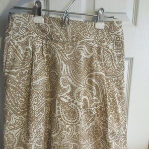 Beige paisley cotton skirt